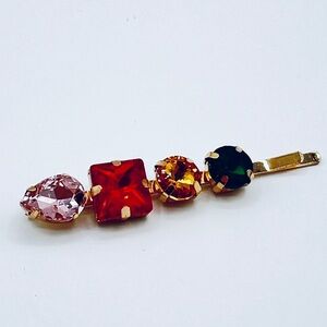 Multi-Colored Rhinestone Bobby Pin New
